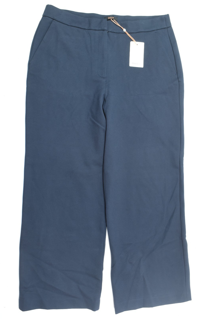 Quince Ultra Stretch Ponte Trouser Pants Womens 16 Navy Blue Relaxed Fit Pull-On